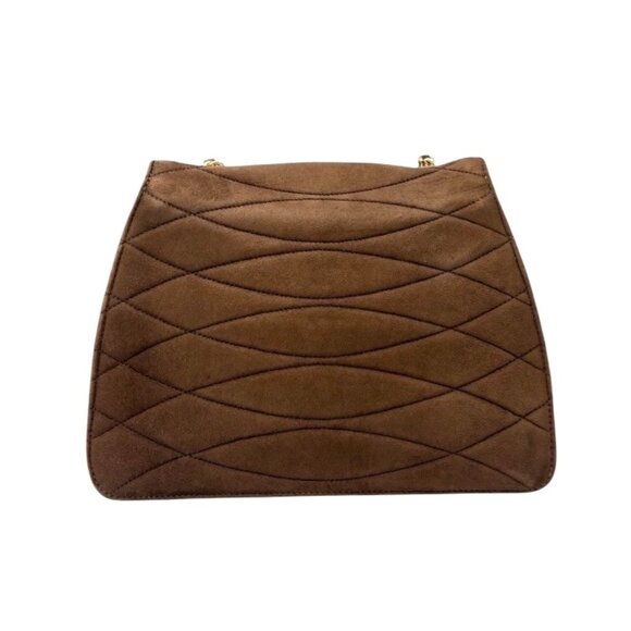 CHANEL Vintage CC Mark Logo Turnlock Chain Crossbody Bag Brown Gold [106335] - Picture 6 of 11